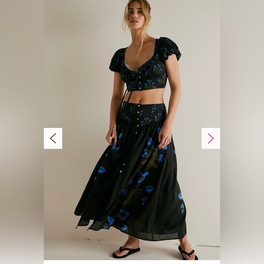 Free People Easy to Love set black combo EUC